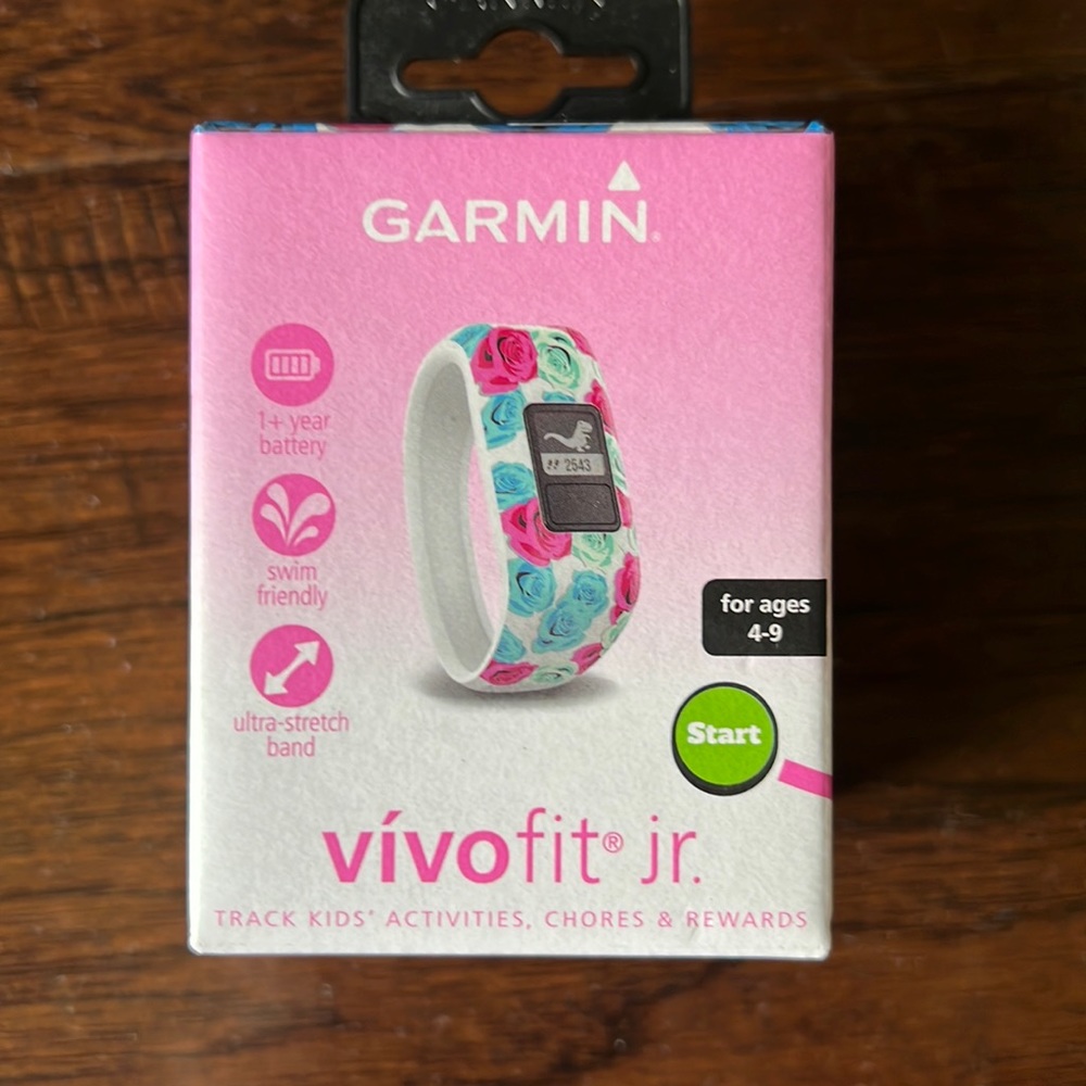 NWOT Garmin Vivo Fit Jr with floral band